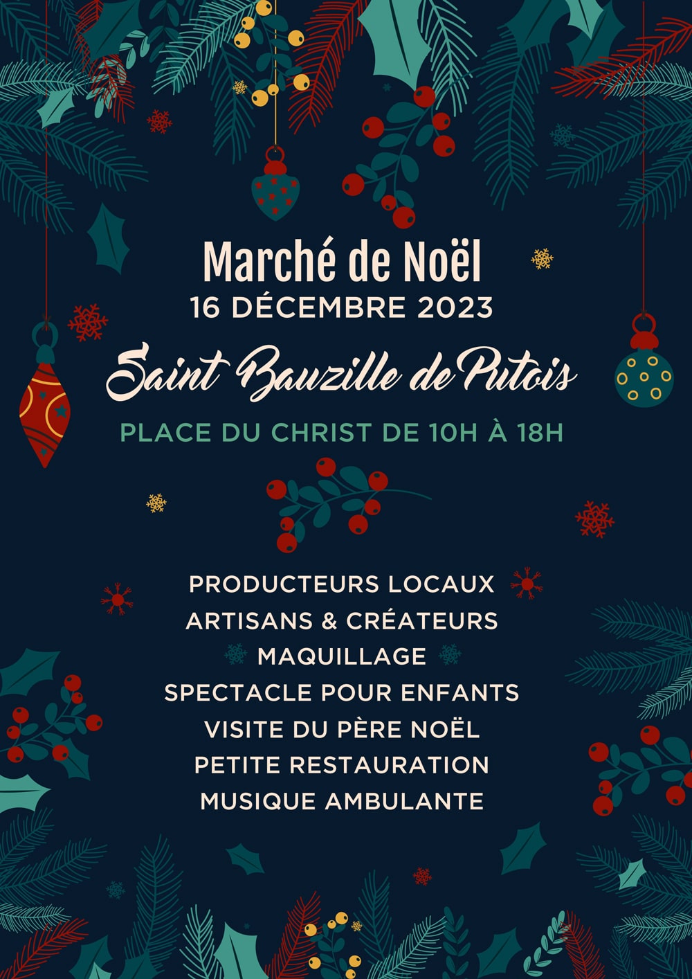 Virginia-Buendia Marché de Noel à Saint Bauzille de Putois